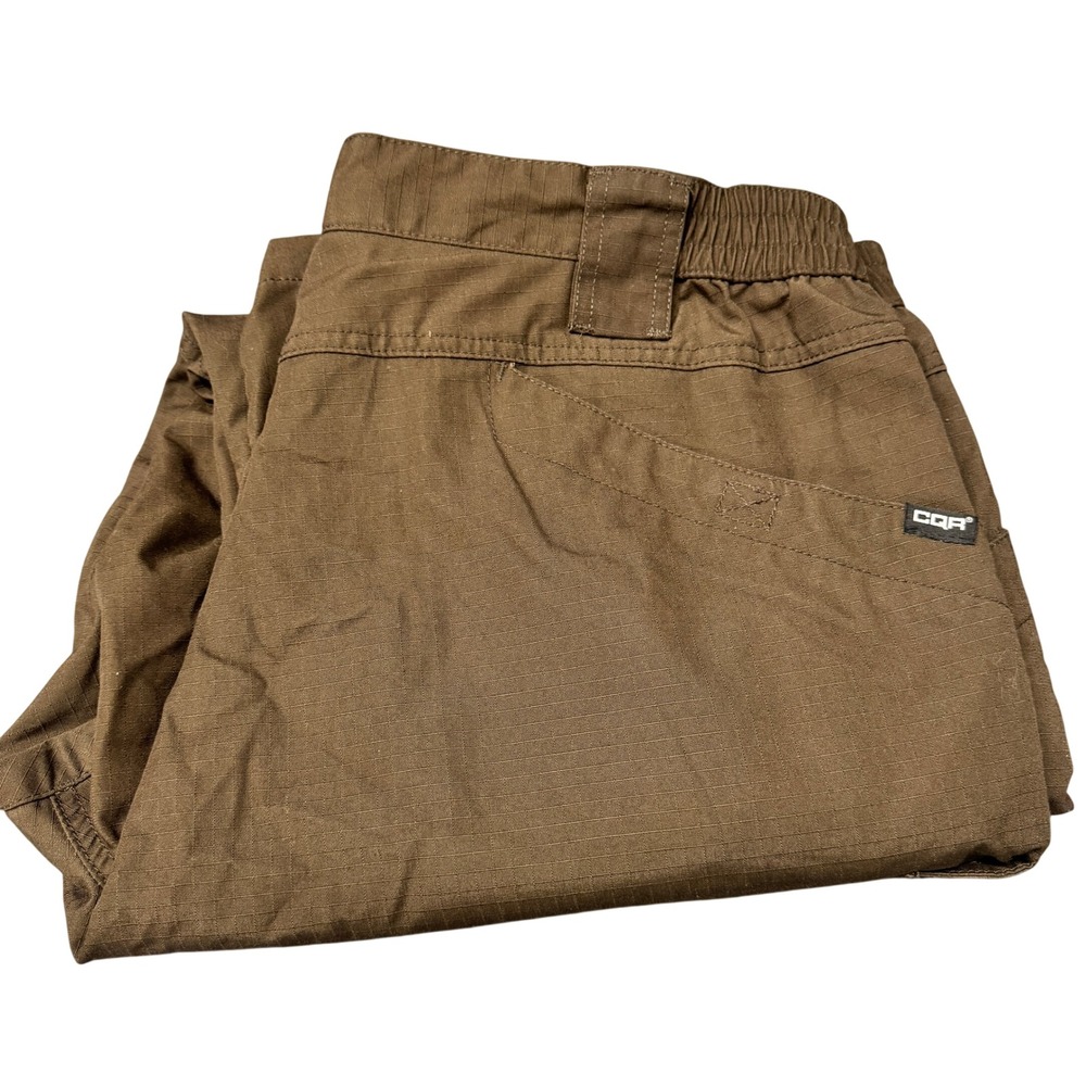 CQR Tactical Cargo Pants Mens 38x30 (38x29 ACTUAL) Dark Brown‎ Ripstop Utility